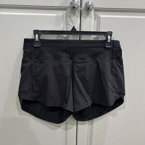 Lululemon Black Speed Up Running Shorts Sz 6
